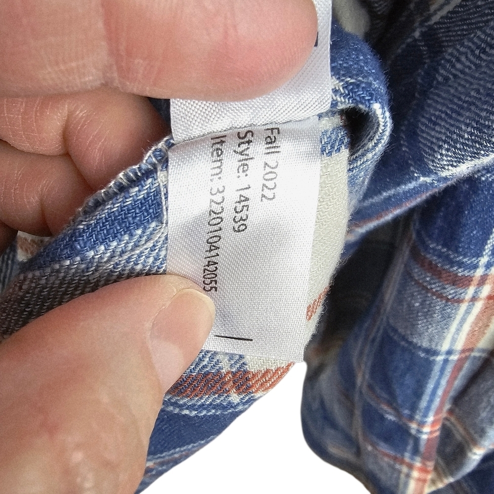 Marine Layer Plaid Flannel Men's Shirt Long Sleeve Button Up M/L - Picture 4 of 8